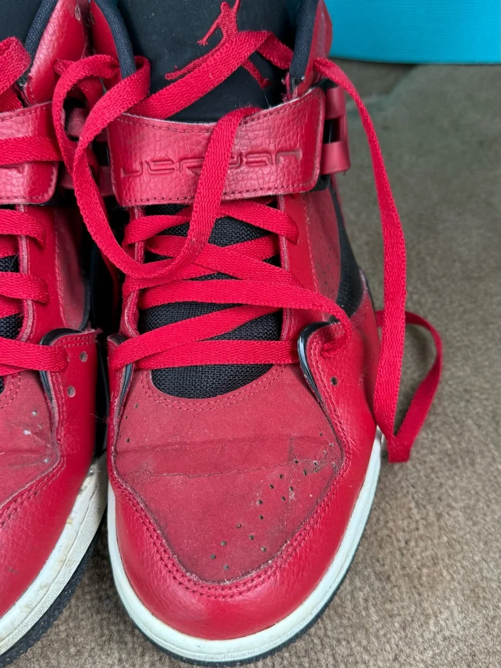 Jordan Red and Black Men's Basketball Sneakers size 11